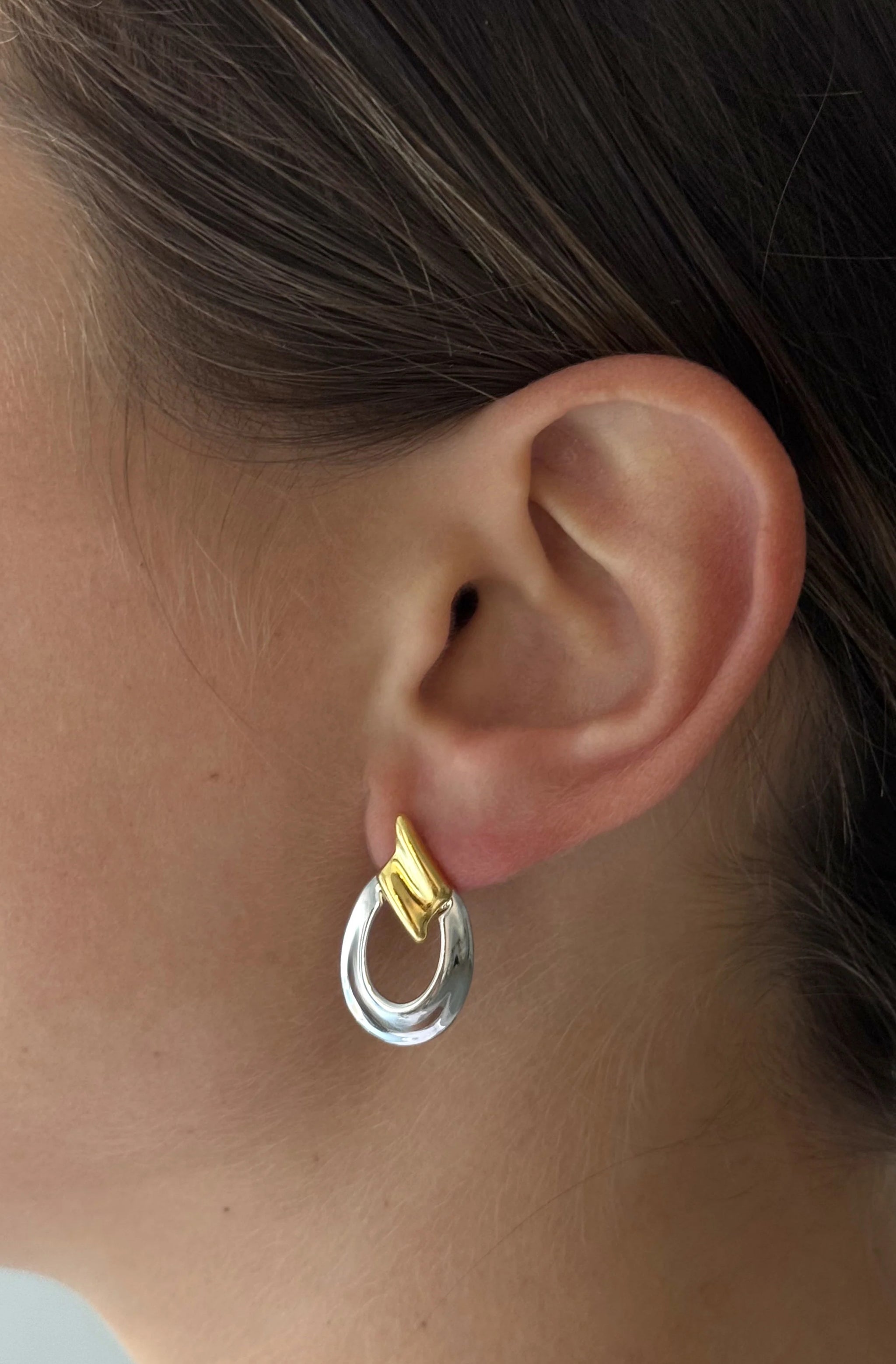 Two Toned Grace Studs