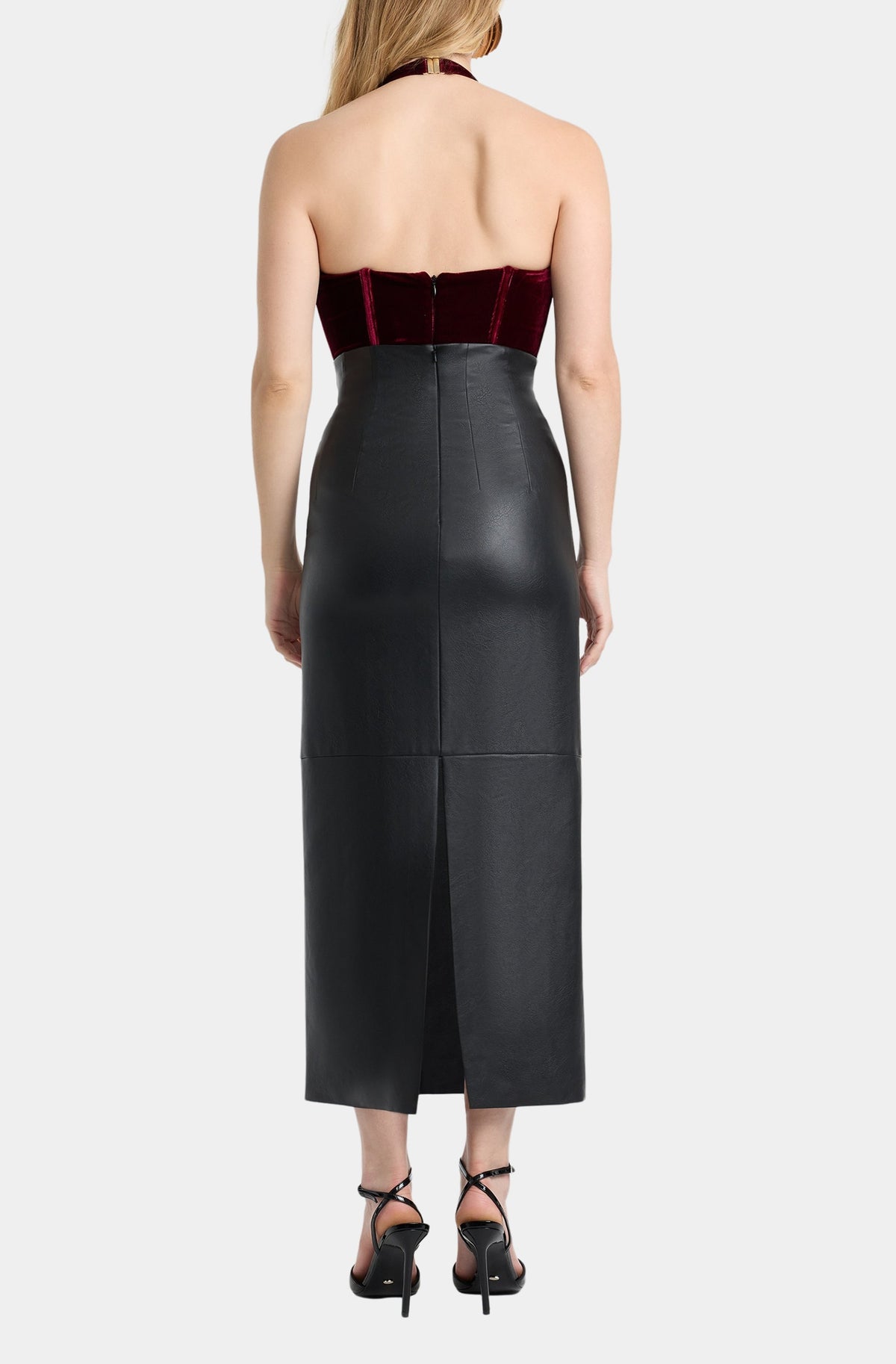 Trey Halter Velour Bodysuit