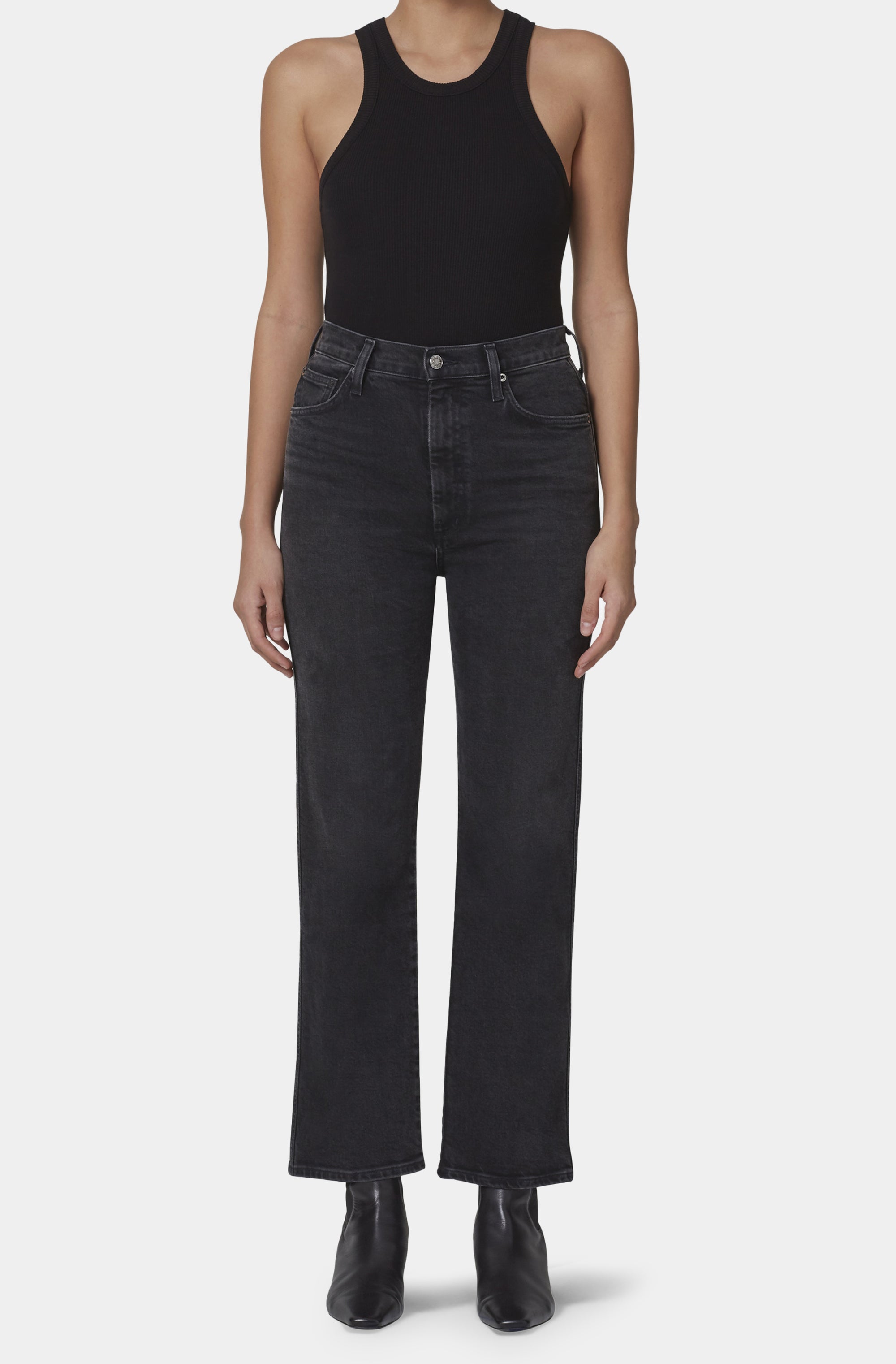 Pinch Waist Kick Flare Jean